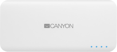 Canyon Аккумулятор Canyon, Li-Ion, 10000 мАч, белый (портативный)