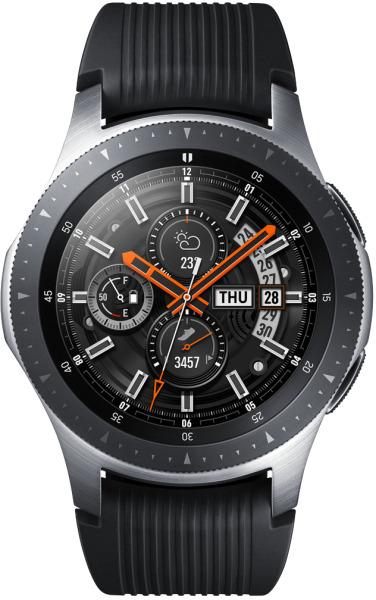 Samsung Умные часы  Samsung Galaxy Watch 46mm, серебристая сталь (SM-R800NZSASER)