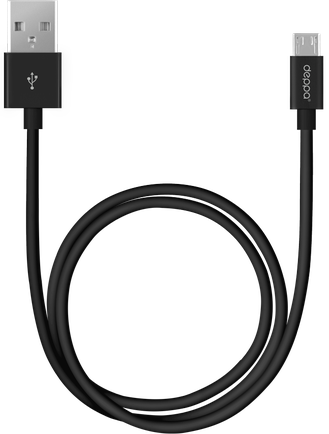 Кабель Deppa USB - micro USB, черный (3 метра) Кабель Deppa USB - micro USB, черный (3 метра) - фото 1