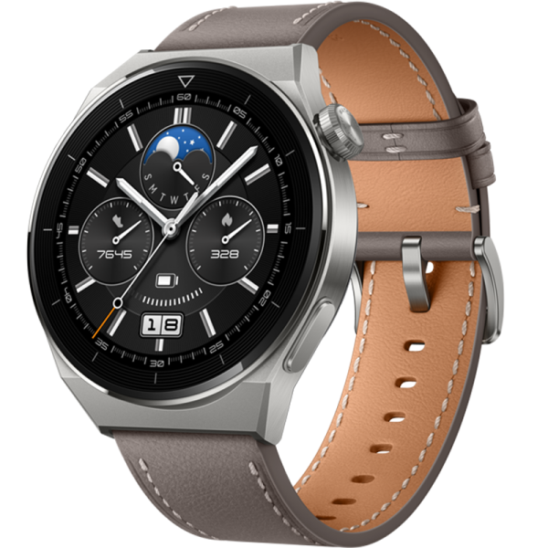 Умные часы  HUAWEI Watch GT 3 Pro, светло-серый титановый корпус c ремешком из фторэластомера