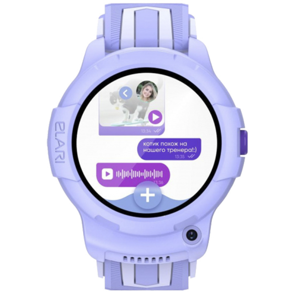 Часы-телефон ELARI детские KidPhone 4G Wink, фиолетовый - фото 1