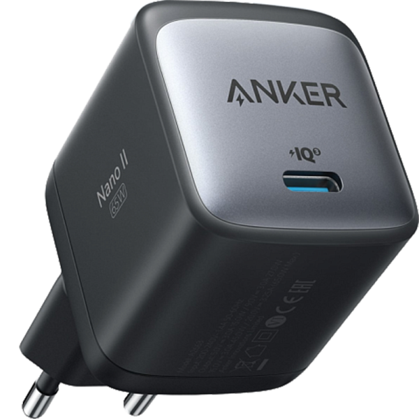 Зарядное устройство сетевое Anker PowerPort Nano2 A2663 65W, черное (GaN)