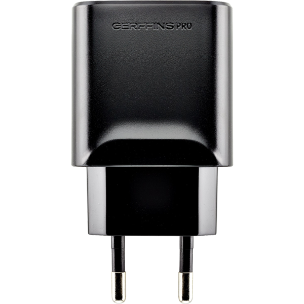 Зарядное устройство сетевое Gerffins Pro USB-A 2,4A, черное - фото 1