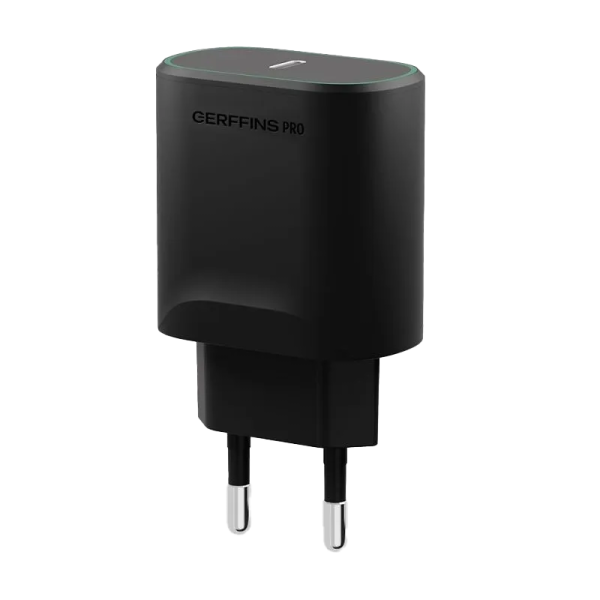 Зарядное устройство сетевое Gerffins USB-C 2,1A, 1м, черное