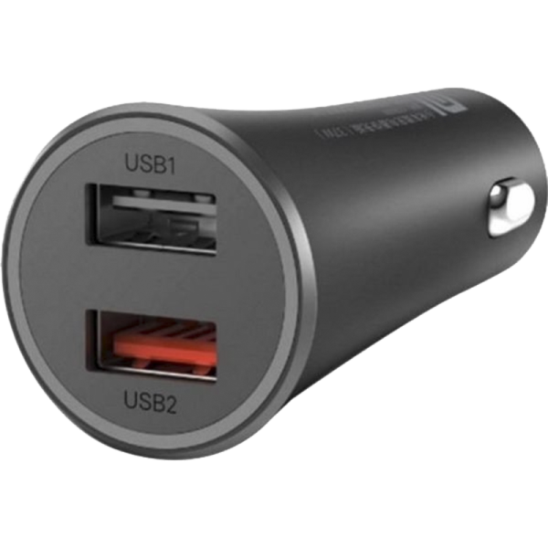 Зарядное устройство автомобильное Xiaomi Car Charger USB-A/A 37W, черное
