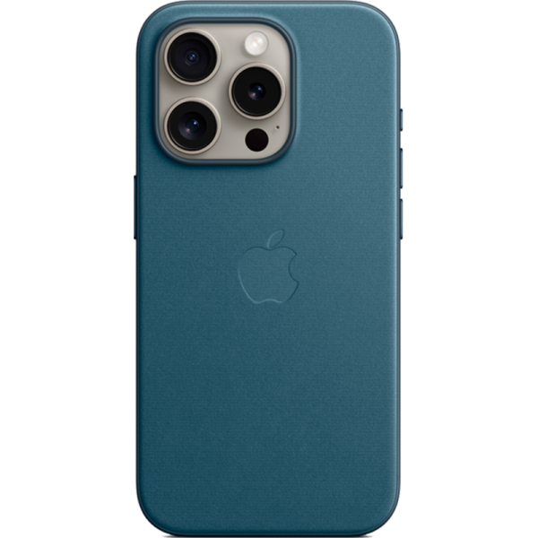 Чехол-крышка Apple FineWoven Case with MagSafe для Apple iPhone 15 Pro, ткань, синий (MT4Q3)