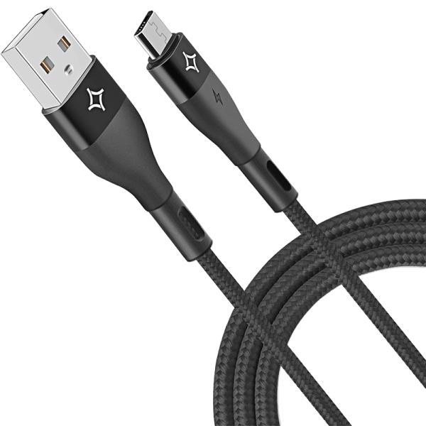 Кабель Stellarway USB A/Micro USB, 2,4А, 1м, пвх, черный