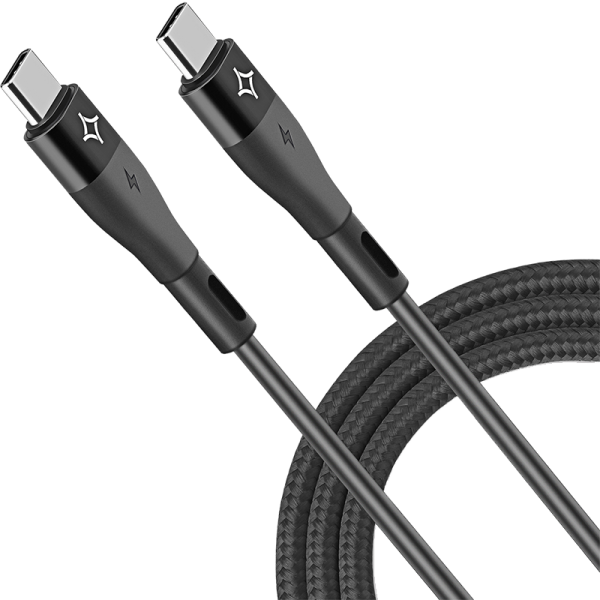 Кабель Stellarway USB-C/USB-C 3,25А 1м, черный Кабель Stellarway USB-C/USB-C 3,25А 1м, черный - фото 1