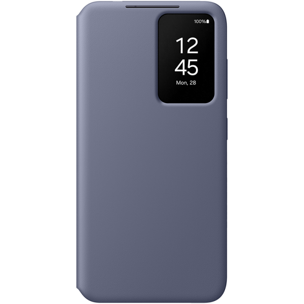 Чехол-книжка Samsung Smart View Wallet Case для Galaxy S24, полиуретан, фиолетовый (EF-ZS921CVEGRU)