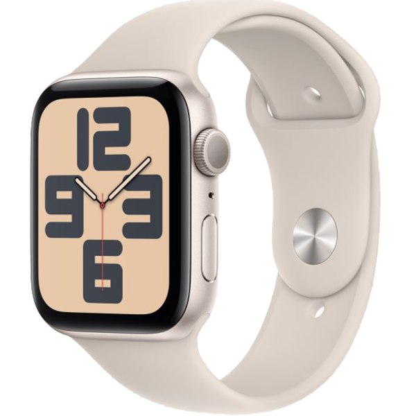 Apple Умные часы  Apple Watch SE 2023, 44 мм, Starlight Sport Band, Starlight Aluminium, Size M/L (MRE53ZP/A)