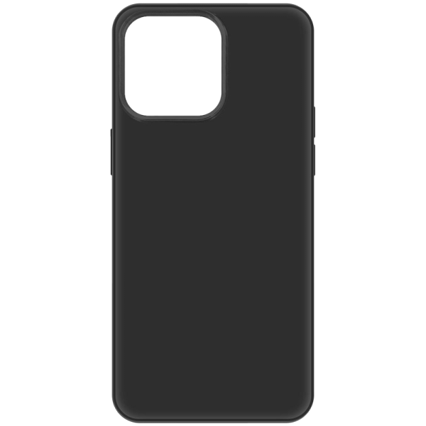 Чехол-крышка Krutoff для Apple iPhone 15 Pro Max, силикон (черная рамка), цвет прозрачный