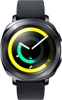Цена Умные часы  Samsung Gear Sport, черные, купить в МегаФон