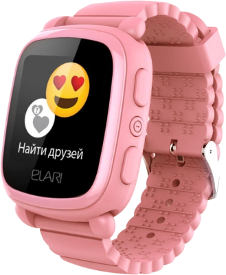 Часы-телефон ELARI детские KidPhone 2 GPS, розовые