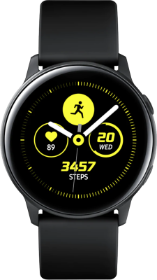 Цена Умные часы  Samsung Galaxy Watch Active, черный сатин, купить в МегаФон