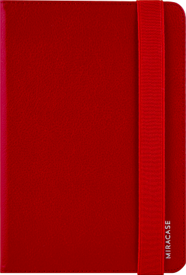 Чехол-книжка Miracase для планшета 8707 универсальный 7-8'', кожзам, красный