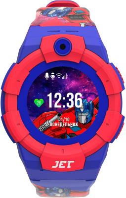 Часы-телефон JET Kid Optimus Prime детские, красно-синие