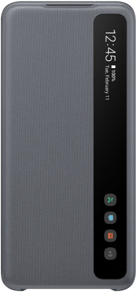 Чехол-книжка Samsung EF-ZG980CJEGRU для Galaxy S20, полиуретан, серый - фото 2