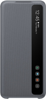 Чехол-книжка Samsung EF-ZG980CJEGRU для Galaxy S20, полиуретан, серый - фото 1