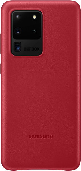 Чехол-крышка Samsung EF-VG988LREG для Galaxy S20 Ultra, кожа, красный - фото 2