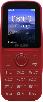 Телефон Philips Xenium E109 Red