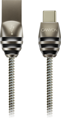 Кабель Canyon Type-C/A CNS-USBC5DG металлический, темно-серый