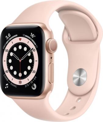 Цена Умные часы  Apple Watch Series 6, 40 мм, золотые, купить в МегаФон