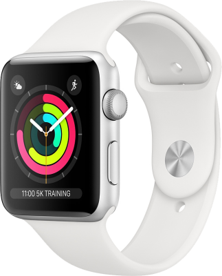 Цена Умные часы  Apple Watch Series 3, 38 мм, белые, купить в МегаФон