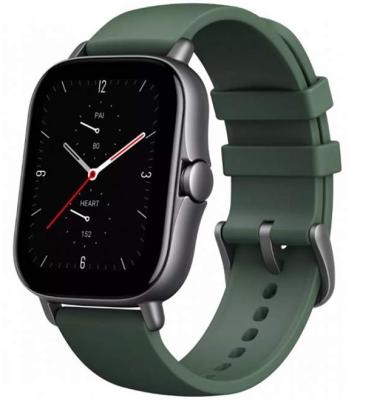 Цена Умные часы  Amazfit GTS 2e, темно-зеленые, купить в МегаФон