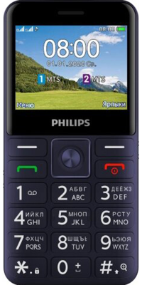Цена Philips Xenium E207 Синий, купить в МегаФон