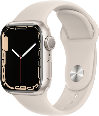 Цена Умные часы  Apple Watch Series 7, 41 мм, сияющая звезда, купить в МегаФон