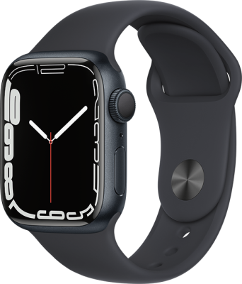 Цена Умные часы  Apple Watch Series 7, 41 мм, тёмная ночь, купить в МегаФон