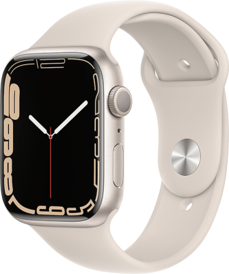 Цена Умные часы  Apple Watch Series 7, 45 мм, сияющая звезда, купить в МегаФон