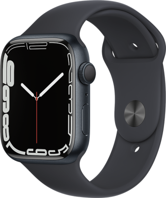 Цена Умные часы  Apple Watch Series 7, 45 мм, тёмная ночь, купить в МегаФон