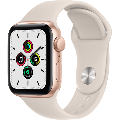 Цена Умные часы  Apple Watch SE, 40 мм, золотые (MKQ03RU/A), купить в МегаФон
