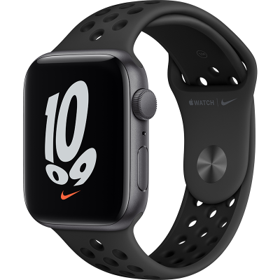 Цена Умные часы  Apple Watch Nike SE, 44 мм, серый космос, купить в МегаФон