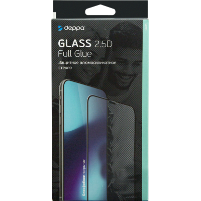 Защитное стекло Deppa для Samsung Galaxy A23 2.5D Full Glue (черная рамка)