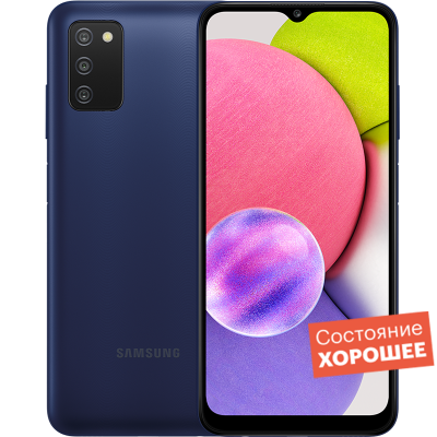 Samsung Galaxy A03s 64GB Синий, Б/У, состояние - хорошее
