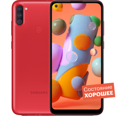 Samsung Galaxy A11 32GB Красный, Б/У, состояние - хорошее