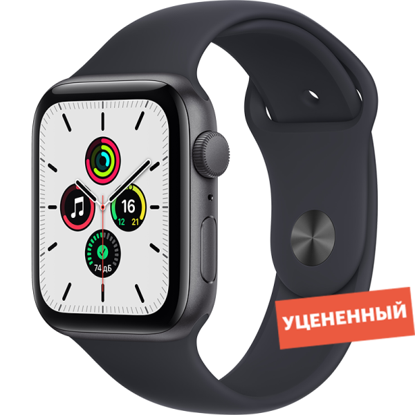 Умные часы  Apple Watch SE, 44 мм, серый космос (MKQ63)