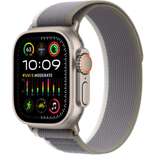 Умные часы  Apple Watch Ultra 2, 49 мм, M/L, Trail Loop, Green/Gray (MRF43)